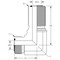 World Wide Fittings Male Flat Face O-Ring Bulkhead to Male Flat Face O-Ring 90 Deg. Union Elbow 4525X04X04 - alternate 2